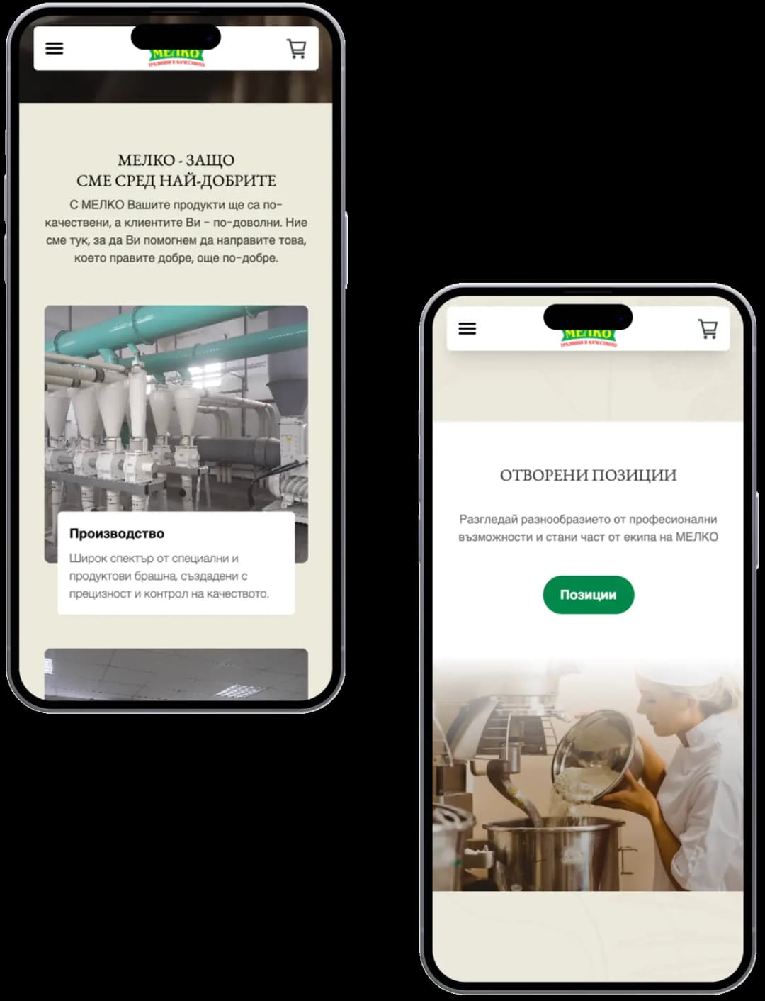 mockup image of melko in an iphone